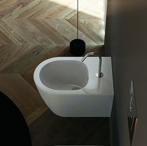 Bidet medium monoforo 
cm 36x52 Bianco Lucido Collezione FOGLIA MEDIUM di Domus Falerii