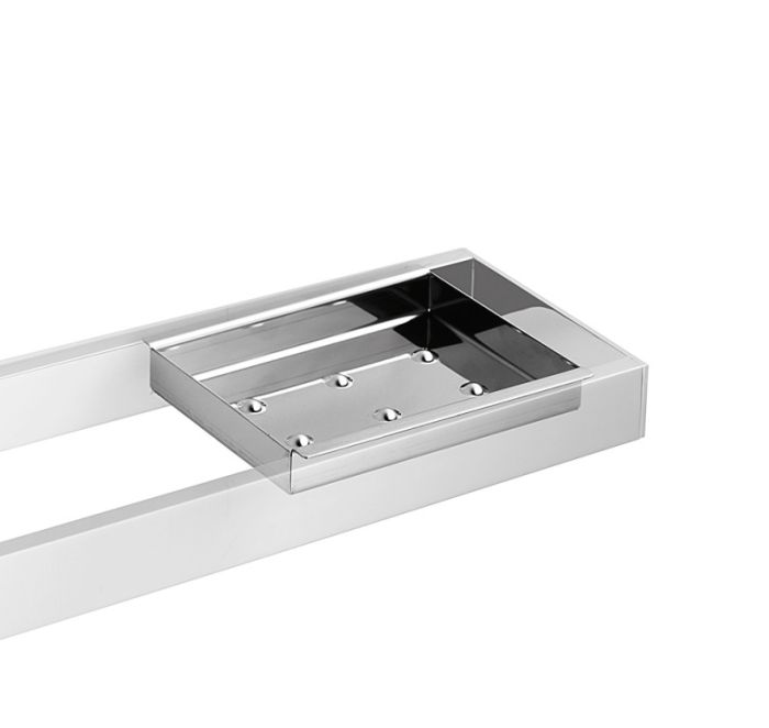 Portasapone in acciaio inox 120mm della collezione Skuara di Lineabeta