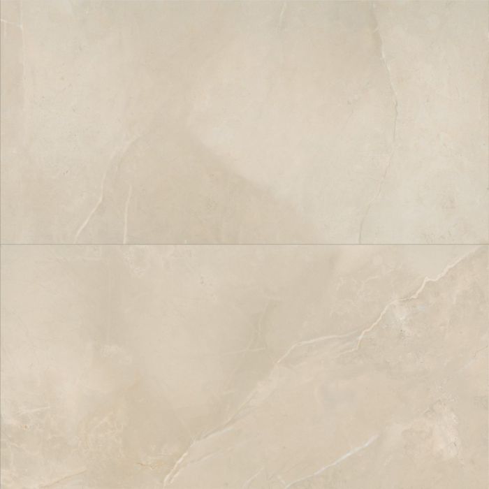 Piastrelle in gres porcellanato effetto marmo lucido marfil della collezione Sensi gems di Abk 120x120 cm - 9mm