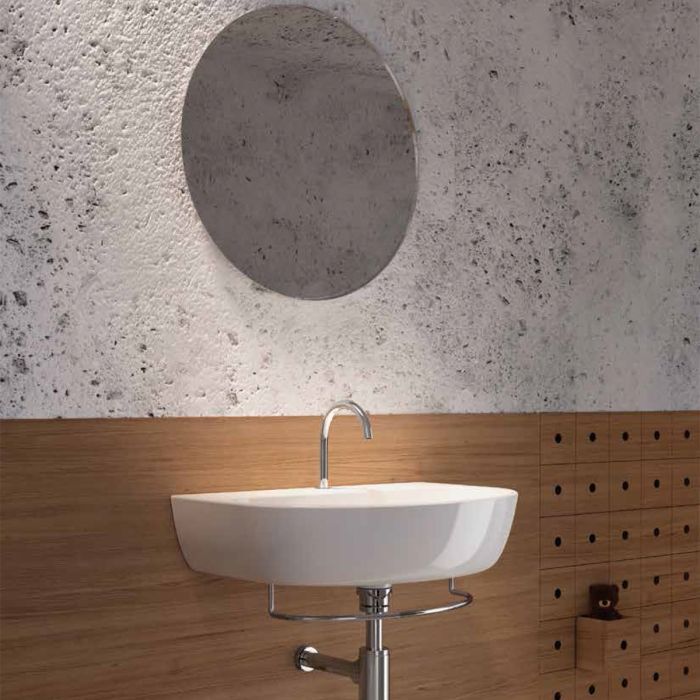 Lavabo sospeso completo di portasciugamani della collezione Mascalzone di Domus Falerii