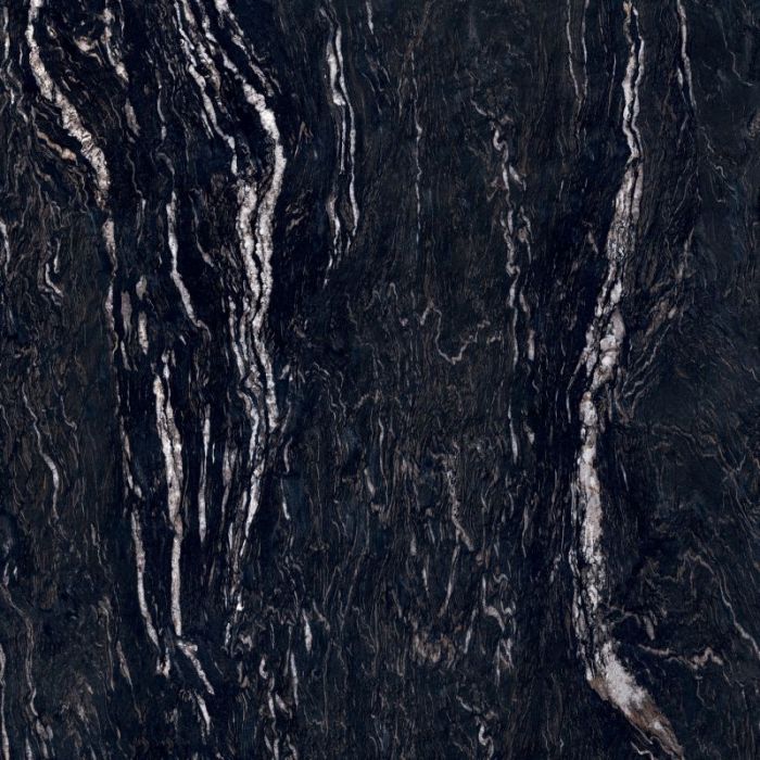 Piastrelle in gres porcellanato effetto marmo opaco Titanium black della collezione Sensi gems di Abk 120x120 cm - 9mm