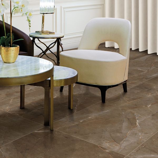 Piastrella effetto marmo opaco Armani marrone Hous 120x60 cm Sp 10mm