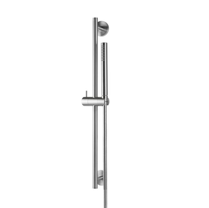 Asta saliscendi in inox completa di doccia e flessibile LL. 150 cm senza presa acqua in acciaio inox timber steel Di Vema