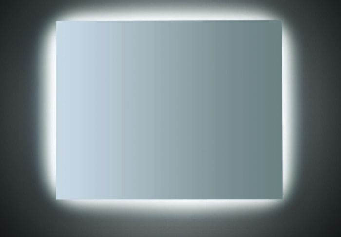 Specchio bagno rettangolare filo muro illuminazione led quattro lati varie misure Lab Etrusca