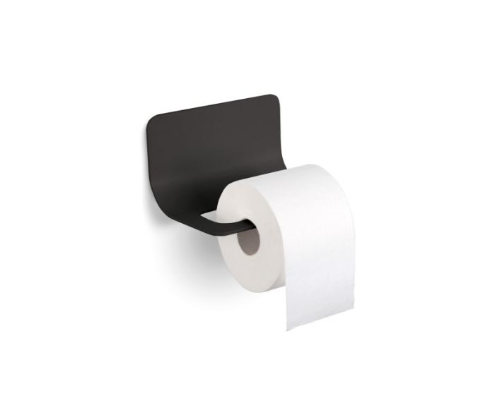 Portarotolo Curvà-alluminio verniciato nero goffrato