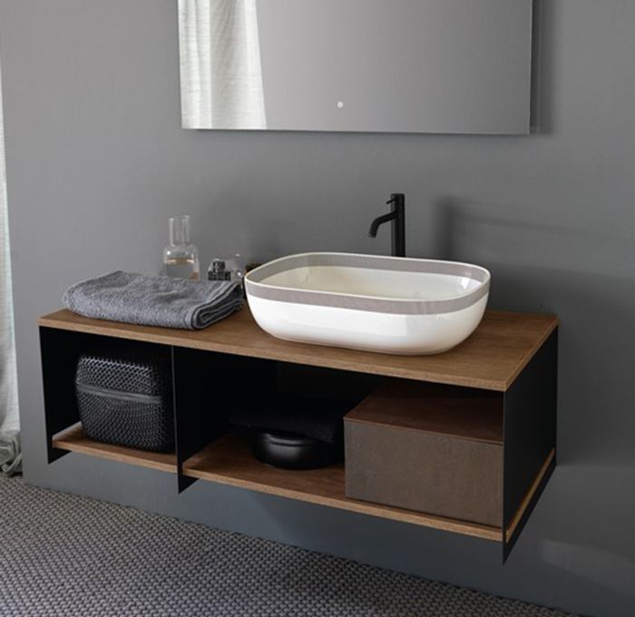 Mobile da bagno componibile L120 della collezione Slide di scarabeo