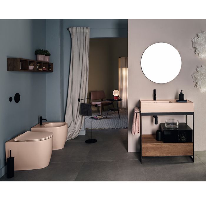 Mobile da bagno con ripiano e cassetto della collezione Soild di Scarabeo