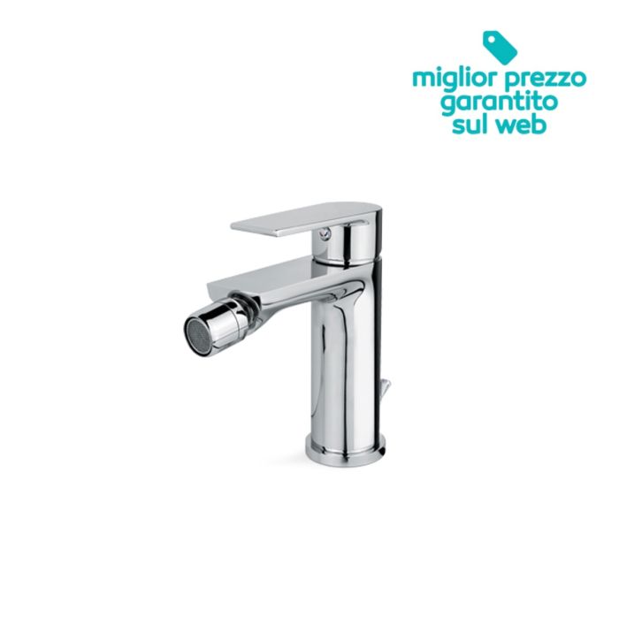 Miscelatore monocomando per bidet con scarico da 1”1/4 della collezione Timea di Vema