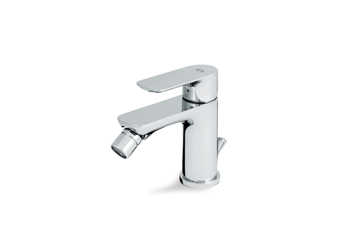Miscelatore monocomando per bidet con scarico della collezione Slate di Vema