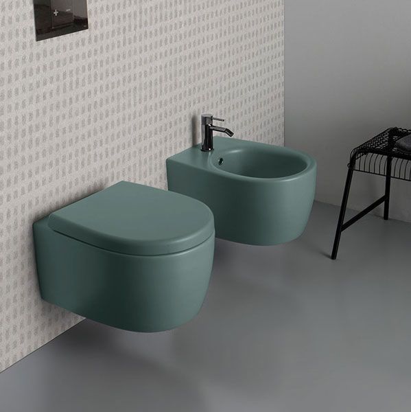 Vaso Wc Sospeso colore Amazzonite opaco Vitruvit