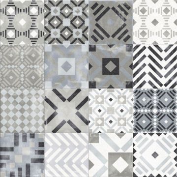 Gres porcellanato tutta massa ABK Play Labyrinth Mix Grigio opaco 20x20 SP 8,5