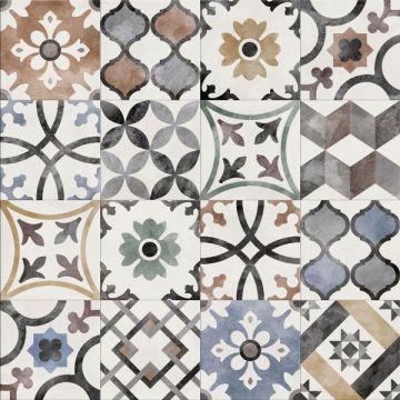 Gres porcellanato tutta massa ABK Play Classic Mix Multicolor opaco 20x20 SP 8,5