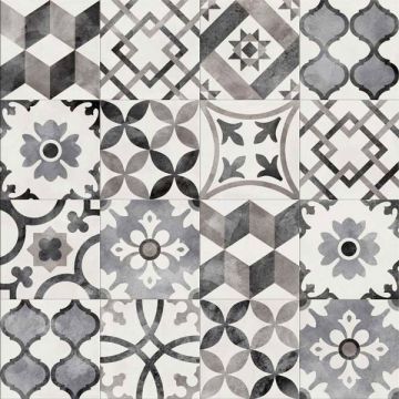 Gres porcellanato tutta massa ABK Play Classic Mix Grigio opaco 20x20 SP 8,5