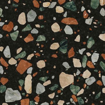 Gres porcellanato tutta massa ABK Play Drops Multiblack opaco 20x20 SP 8,5