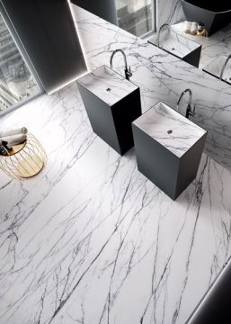 Lastre in gres porcellanato pressate a secco 120x120 Lucido SP6 Collezione MARBLE&ONYX Lilac di Tagina