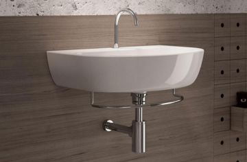Colonna per lavabo bianco lucido Collezione Mascalzone di Domus Falerii