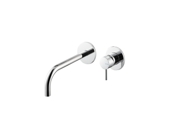 Gruppo miscelatore monocomando a parete per lavabo, senza scarico, con bocca L=220 della collezione Maira di Vema