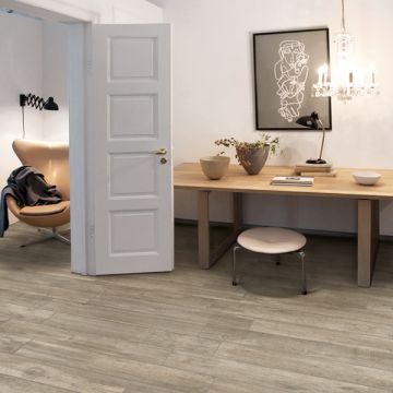 Piastrelle Gres porcellanato Effetto legno Rovere cenere anticato 20x120  SP 9.5mm