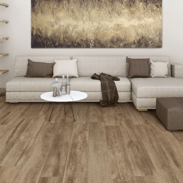 Piastrelle Gres porcellanato Effetto legno Sandalo naturale 20x120  SP 9.5mm