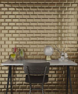 Piastrelle da rivestimento rettangolari Effetto Ceramica 7,5x15 SP6-9mm Lucida Collezione Milano Colore Bronzo Invecchiato