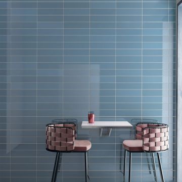 Piastrelle da rivestimento rettangolari Effetto Ceramica 7,5x30 SP9mm Lucido Collezione Murano Colore Blue