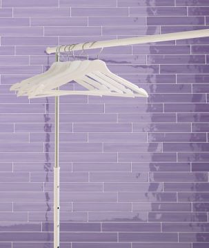 Piastrelle da rivestimento rettangolari Effetto Ceramica 6,5x40 SP9mm Lucido Collezione Pitture Colore Lilla