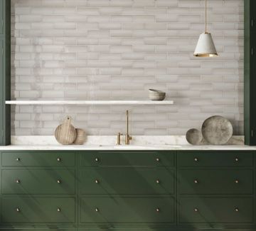 Piastrelle da rivestimento rettangolari Effetto Ceramica 6,5x20 SP9mm Lucido Collezione Babele Colore Sabbia