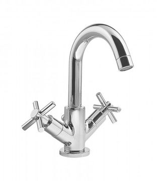 Monoforo lavabo completo di piletta clic-clac. Collezione TIME2020 T CROSS di Bongio