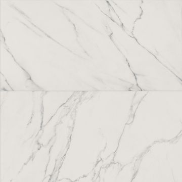 Piastrelle in gres porcellanato effetto marmo statuario Opaco Mat della collezione Sensi di Abk-80x160 cm - 9mm