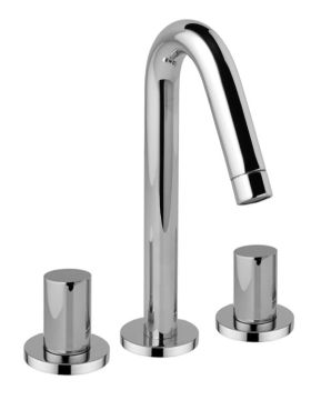 Gruppo lavabo tre fori con piletta clic-clac. Collezione AQUA / AQUAMARBLE di Borgio