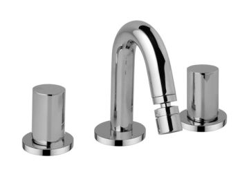 Gruppo bidet tre fori con piletta clic-clac. Collezione AQUA / AQUAMARBLE di Borgio