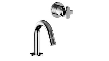 Gruppo bidet con bocca da piano, miscelatore incasso a muro e piletta clic-clac. Collezione TIME2020 ALBOR di Bongio