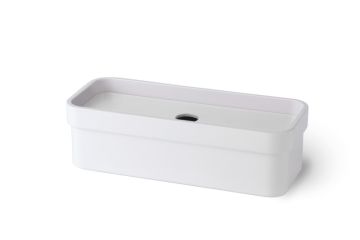 Scatola portaoggetti in melammina Collezione Grela di Lineabeta Alluminio Verniciato