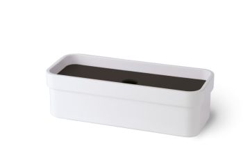 Scatola portaoggetti in melammina Collezione Grela di Lineabeta Alluminio Verniciato