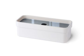 Scatola portaoggetti in melammina Collezione Grela di Lineabeta Acciaio Inox