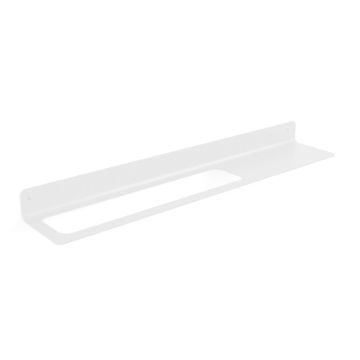 Supporto con mensola con foro a SX Collezione Saeta di Lineabeta Alluminio Verniciato Bianco 634mm