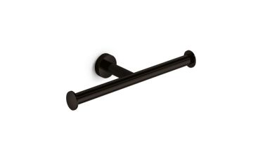 Portarotolo doppio Collezione Baketo di Lineabeta Ottone Verniciato Nero