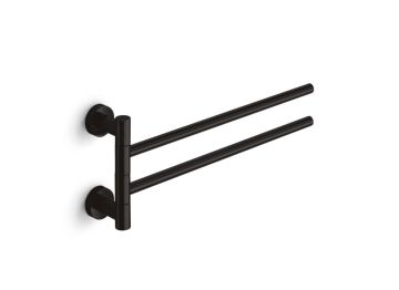Portasalviette doppio snodato Collezione Baketo di Lineabeta Ottone Verniciato Nero