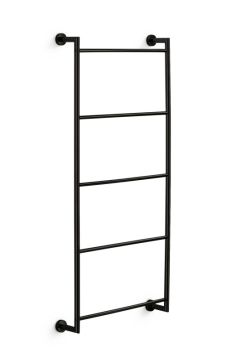 Scaletta portasalviette a muro Collezione Baketo di Lineabeta Ottone Verniciato Nero