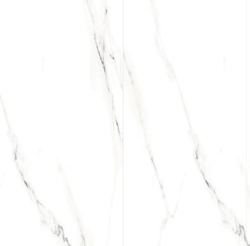 Gres porcellanato effetto marmo lucido Carrara bianco 120x60