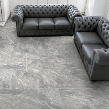 Piastrella effetto marmo opaco Bardiglio Grigio Hous 120x60 cm Sp 10mm
