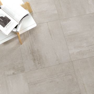 Piastrelle Gres porcellanato effetto cemento Portalnd Hous Grigio chiaro 60x60 SP 10mm