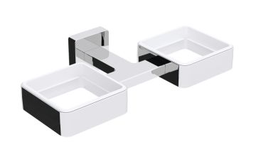 Supporto Doppio Collezione Dado di Lineabeta Ottone Verniciato