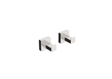 Coppia Appendini Collezione Dado di Lineabeta Ottone Cromato Metallo