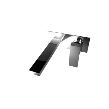 Miscelatore lavabo incasso con bocca 220 mm e piastra. Collezione PROJECT LINE di Bongio