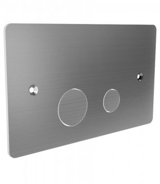 Placca di comando cassetta wc in acciaio spazzolato 316, compatibile con cassetta da incasso Geberit: Sigma 8 - Sigma 12. Collezione TIME2020 ACCESSORI di Bongio