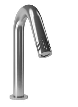 Miscelatore lavabo girevole in acciaio spazzolato 316 e cartuccia progressiva inclusa nella bocca Collezione Inox316 Time 2020 di Bongio