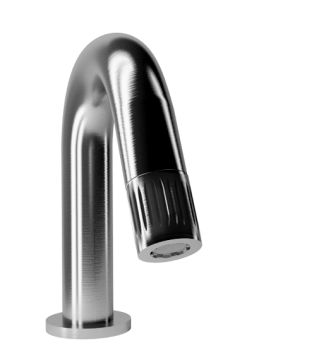 Miscelatore bidet girevole in acciaio spazzolato 316 e cartuccia progressiva inclusa nella bocca Collezione Inox316 Time 2020 di Bongio