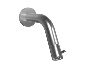 Miscelatore lavabo incasso 220 mm. in acciaio spazzolato 316 con cartuccia progressiva inclusa nella bocca Collezione Inox316 Time 2020 di Bongio