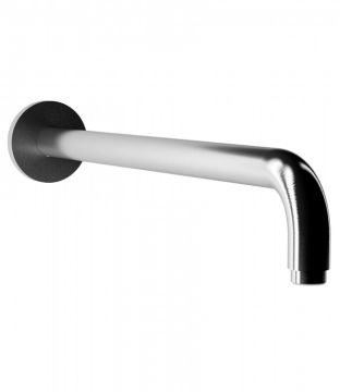 Braccio doccia 350 mm in acciaio spazzolato 316. Collezione TIME2020 WELLNESS di Bongio
